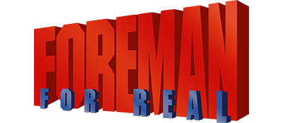 Foreman for Real logo for Sega Mega Drive